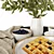 Title: Breakfast Tray with Coffee, Waffles & Blueberries 3D model small image 6