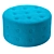 Velvet Pouffe Footstool  Tampa 3D model small image 3