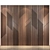 Elegant Wood and Gold Wall Panels 3D model small image 1
