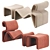 Sand Beige Etcetera Lounge Chair: Stylish Seating Solution 3D model small image 2