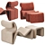 Sand Beige Etcetera Lounge Chair: Stylish Seating Solution 3D model small image 3