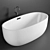 Elegant Woodbridge Matte Black Bathtub 3D model small image 2