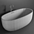 Elegant 1780mm Stone Bath 3D model small image 3