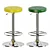 Modern Chrome Yellow Bar Stool 3D model small image 2