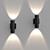 Cylinder LED Sconce: Versatile Indoor & Outdoor Lighting 3D model small image 3