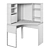 Corner Desk MICKE: White, 100x142 cm 3D model small image 2