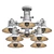 Modern Downtown Ceiling Chandelier 3D model small image 2