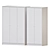 Sleek White Wardrobe: KLEPPSTAD 3D model small image 2