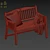 PÄRONHOLMEN Outdoor Bench - Red Beauty! 3D model small image 4