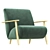 Luxury Marthan Armchair: Beige & Venge 3D model small image 1