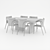Dallas Dining Set: Elegant Table and Chairs 3D model small image 1