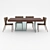 Dallas Dining Set: Elegant Table and Chairs 3D model small image 3