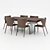 Dallas Dining Set: Elegant Table and Chairs 3D model small image 4