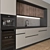 Modern Corner Kitchen Set - Including Miele Coffee Machine, Microwave, Oven & More 3D model small image 3