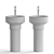 Borghi Freestanding Washbasin: Elegant and Functional! 3D model small image 4