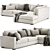 Davin Chaise Sectional Sofa 3D model small image 2