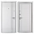 Elegant Mramor Metal Entrance Door 3D model small image 4