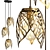 Golden Leaf Chandelier 3D model small image 1