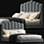 Eleanor Velvet Queen Bed 3D model small image 1