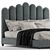 Eleanor Velvet Queen Bed 3D model small image 10