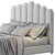 Eleanor Velvet Queen Bed 3D model small image 12