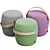  Versatile Upholstered Pouf by Offecct 3D model small image 5