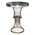 Sleek Black Marble Spiral End Table 3D model small image 1