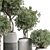 189 Concrete Dirt Vase Pot Tree 3D model small image 4