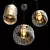 Elegant Metal and Glass Luminaires 3D model small image 3