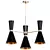 Elegant Campanula Pendant Chandelier 3D model small image 3