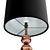 Elegant Copper Ball Touch Table Lamp 3D model small image 2