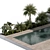 Outdoor Oasis: Backyard Furniture & Pool 3D model small image 4