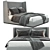 Luxury Flexform Bed: Modern Elegance Meets Comfort 3D model small image 1