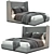 Luxury Flexform Bed: Modern Elegance Meets Comfort 3D model small image 3