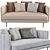 Sleek Torii Sofa by Minotti 3D model small image 2