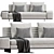 Contemporary Minotti Roger Sofa 3D model small image 1