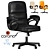 Elegant Leather Manager's Chair 3D model small image 1