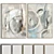 Elegant Dual-frame Plaster Art 3D model small image 1