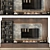 Modern TV Wall Decor - TV Shelf 0518 3D model small image 1