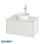 Duravit White Tulip Hanging Bedside Table 3D model small image 1