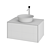 Duravit White Tulip Hanging Bedside Table 3D model small image 5