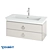White Tulip Hanging Bedside Table - WT4352 3D model small image 1