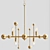 Elegant Gold Chandelier 3D model small image 2