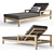 Restoration Hardware Miramar Teak Chaise 3D model small image 1