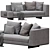 Sleek Minotti Roger Sofa: Modern Design 3D model small image 2