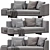 Sleek Minotti Roger Sofa: Modern Design 3D model small image 4