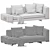 Sleek Minotti Roger Sofa: Modern Design 3D model small image 5