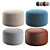 Stylish Round Pouf: Perfect for Any Room 3D model small image 2