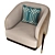 Oxford Armchair: Comfort and Style 3D model small image 3