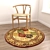 Versatile Round Rugs Set 3D model small image 5